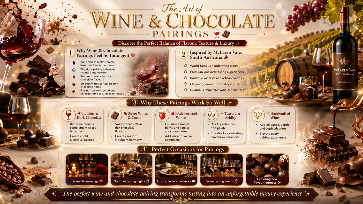 Premium Wine and Chocolate Pairings guide - Curtis Family Vineyards, SA