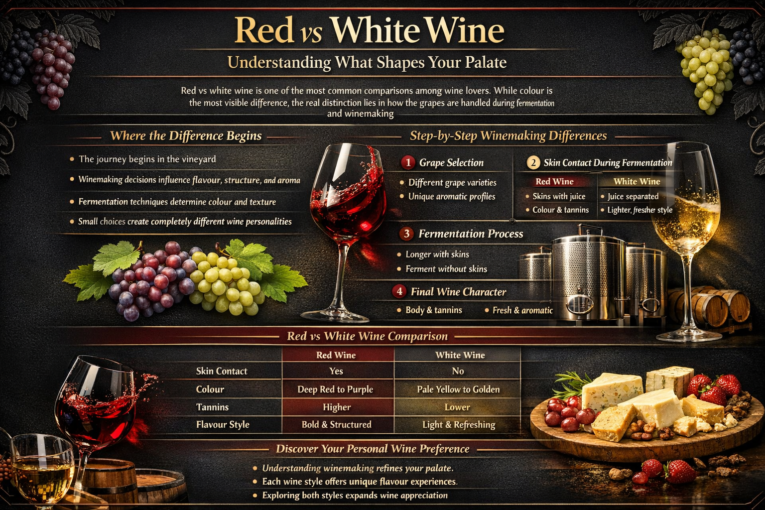 Red vs white wine comparison explained - Curtis Family Vineyards