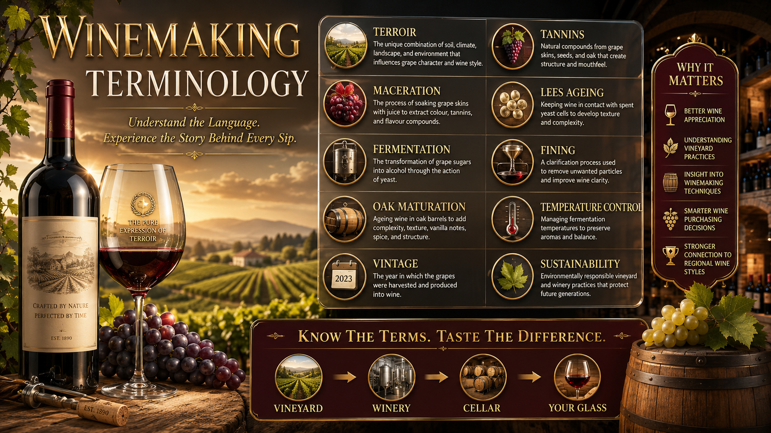 Winemaking Terminology guide by Curtis Family Vineyards