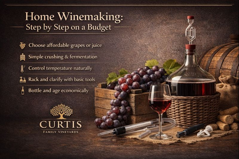 Home winemaking step by step on a budget -Curtis Family Vineyards