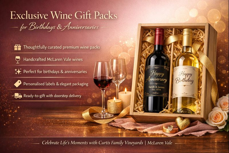 Exclusive Wine Gift Packs for Birthdays & Anniversaries - Curtis Family Vineyards
