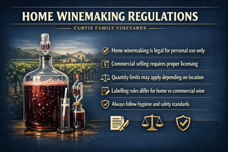 Home winemaking regulations guide by Curtis Family Vineyards, Mclaren Vale