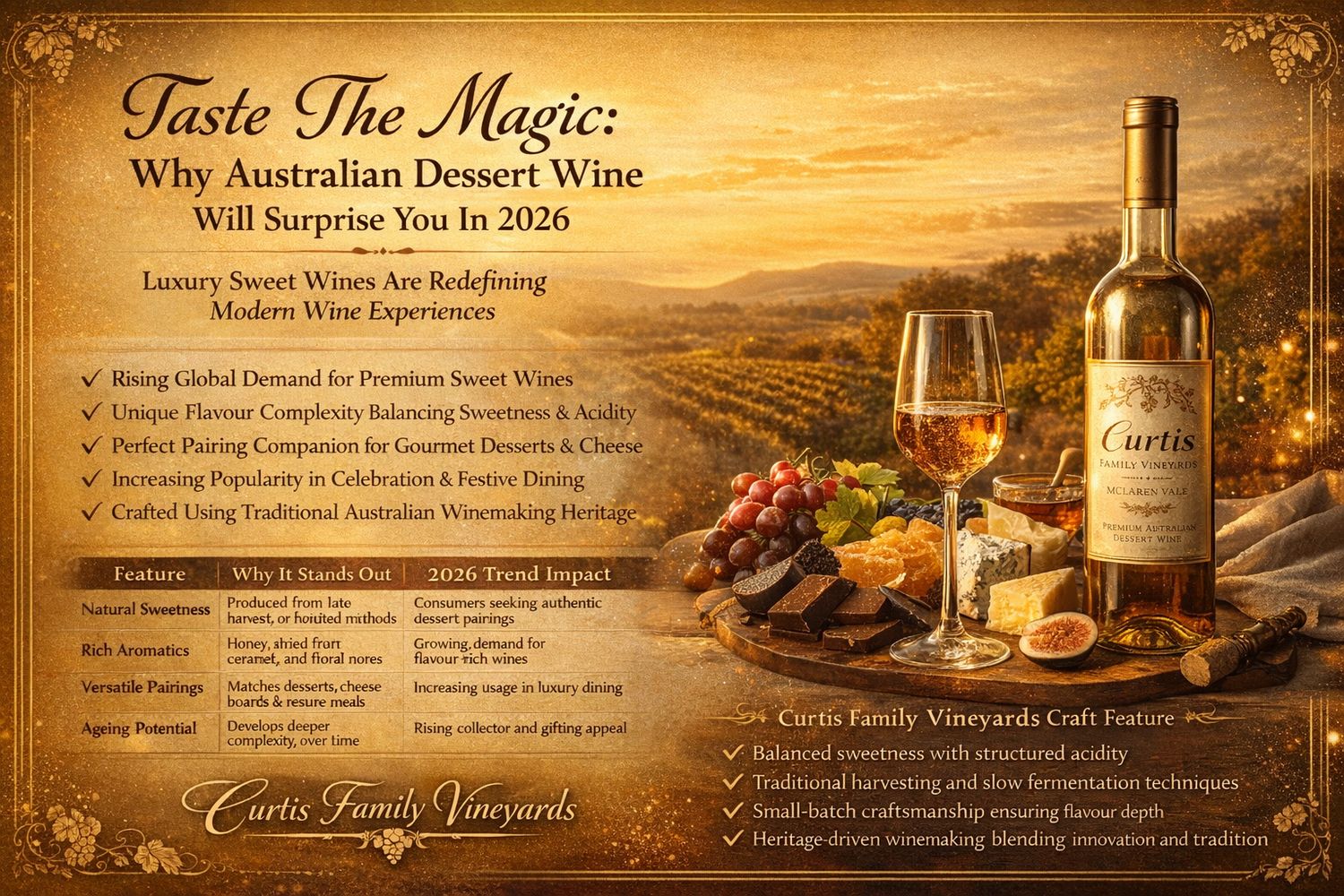 Luxury  Australian dessert wines - Curtis Family Vineyards