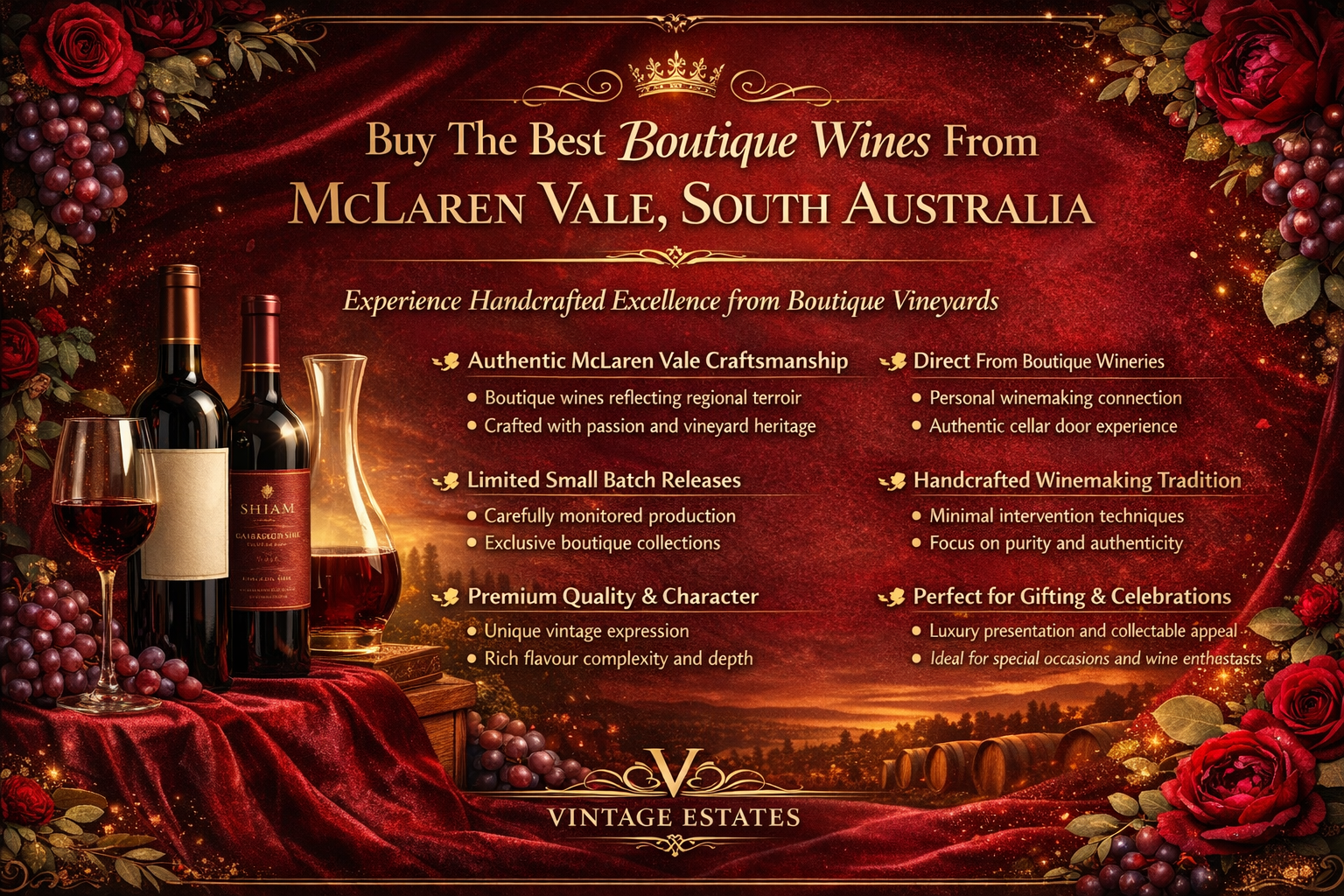 McLaren Vale luxury Boutique wine collection - Curtis Family Vineyards