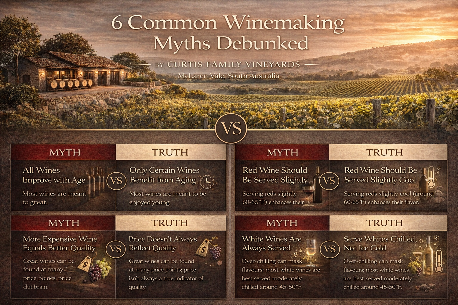Six Winemaking mistakes debunked from Curtis family vineyards