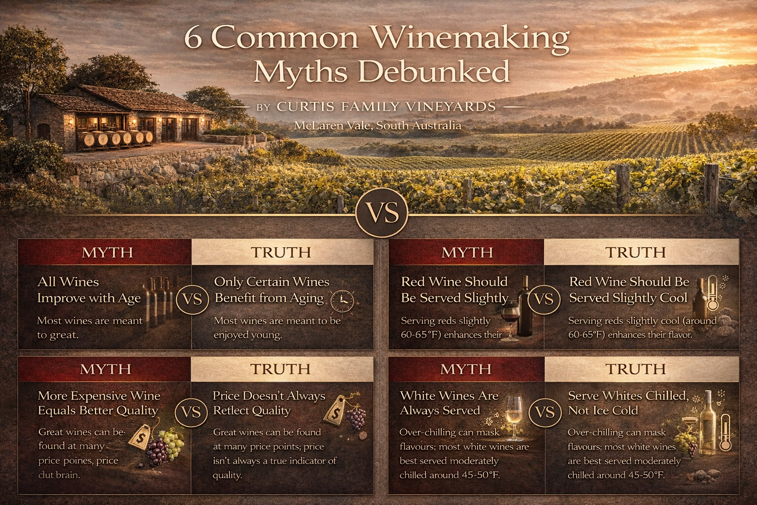 Six Winemaking mistakes debunked from Curtis family vineyards