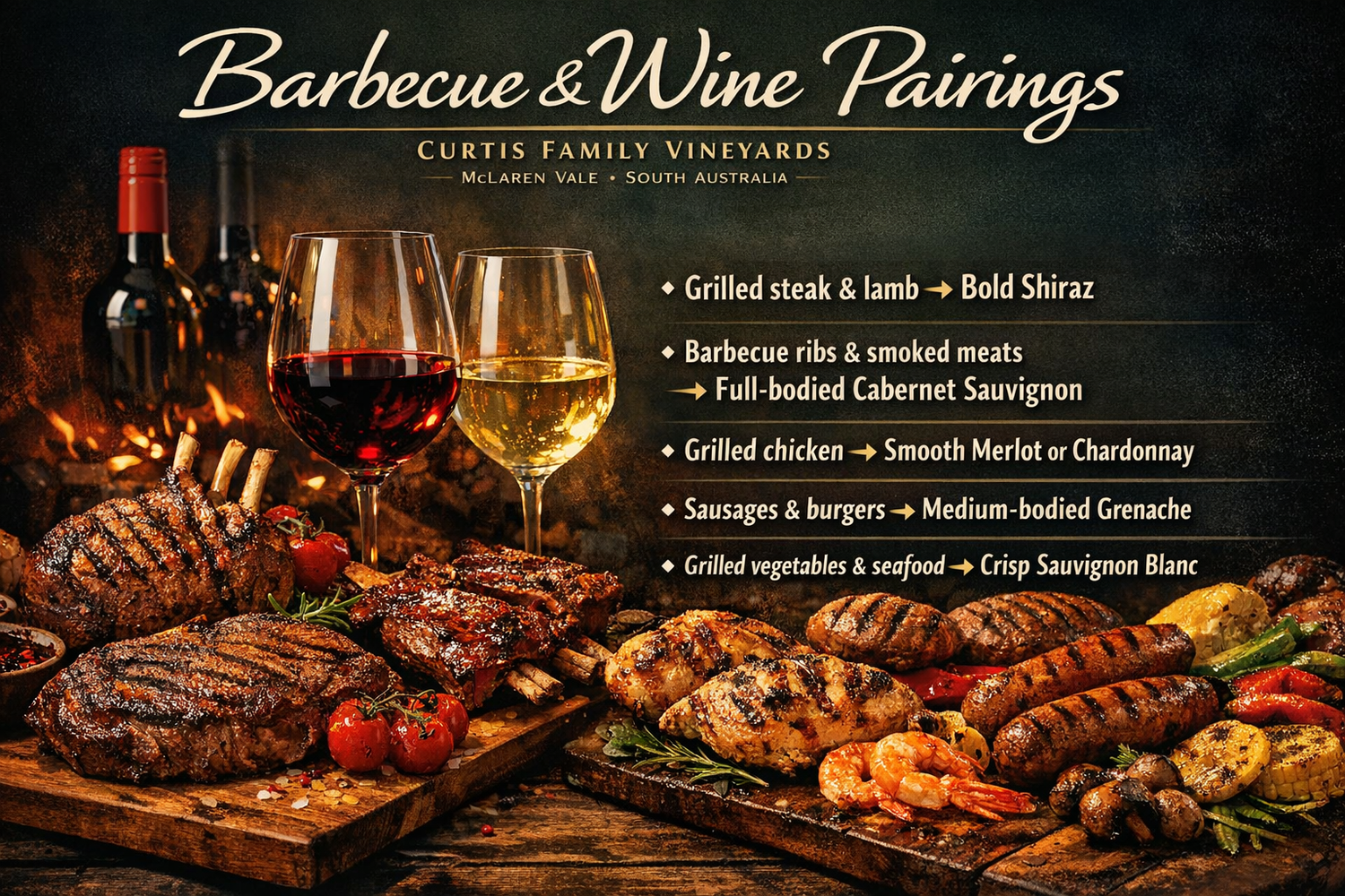 Top 7 Barbecue and Wine Pairings Guide - Curtis Family Vineyards